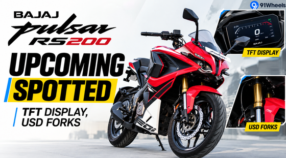 Upcoming Bajaj Pulsar RS200 Spied With TFT Display, USD Forks